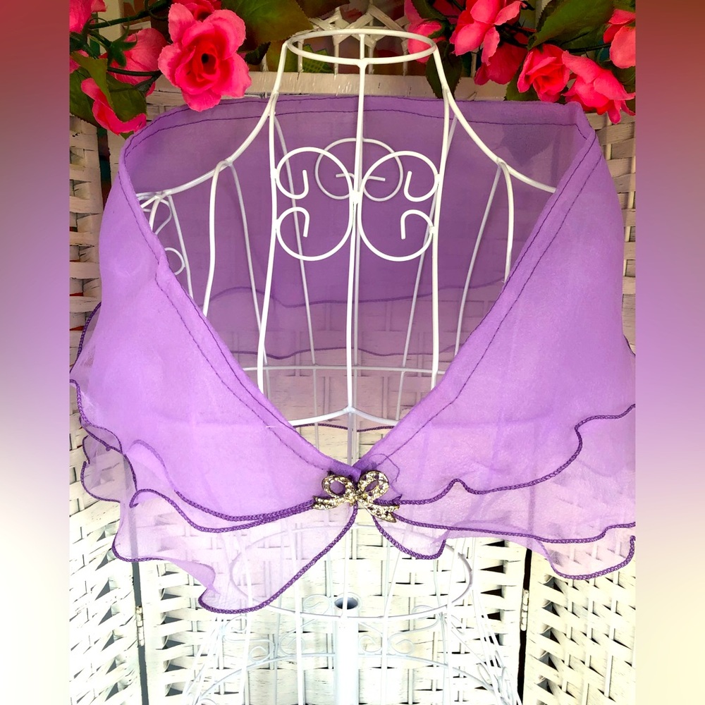 Purple Capelet with Rhinestone closure 💜New Needs TLC 💜
